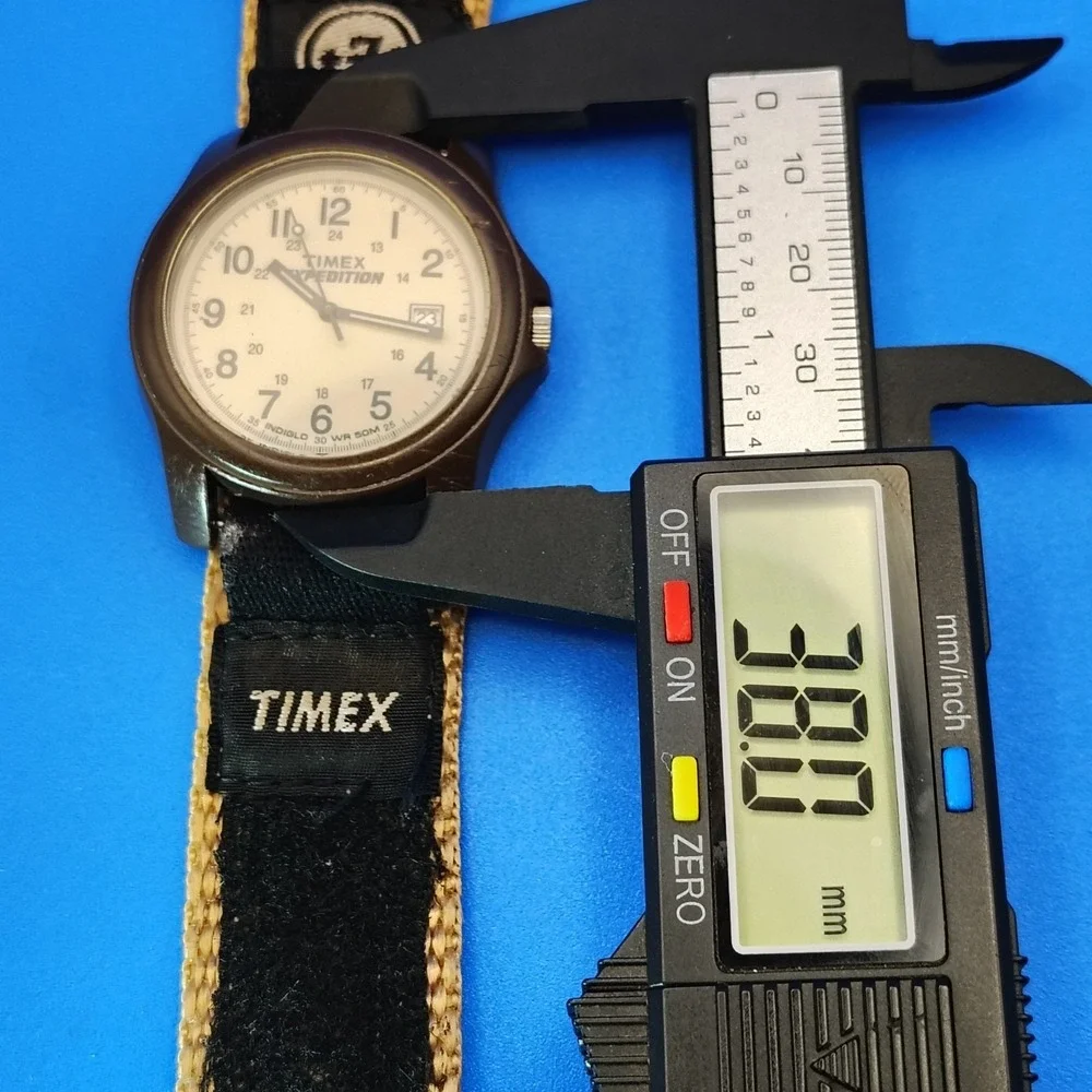 Vintage 2007 Timex Expedition Indiglo Date 30mm Mens Quartz Field Watch Restore